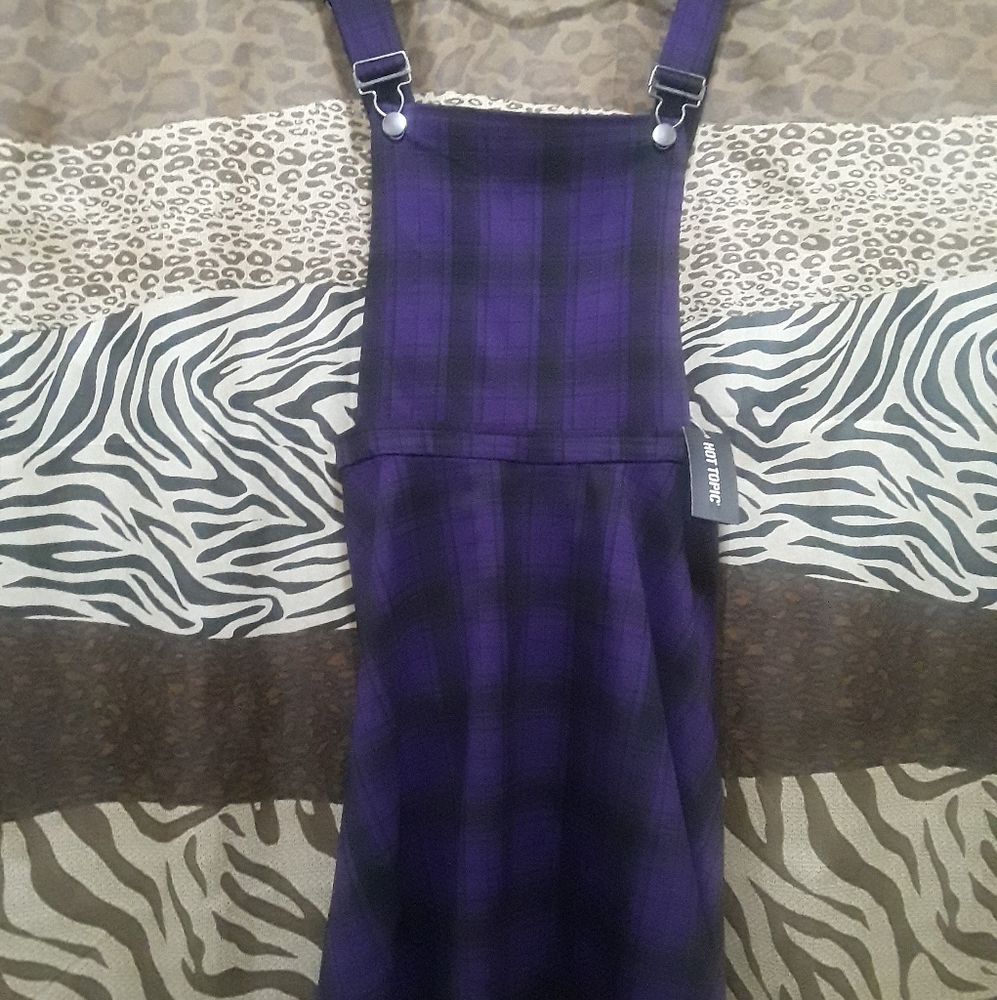 Black Purple Plaid Skirtall